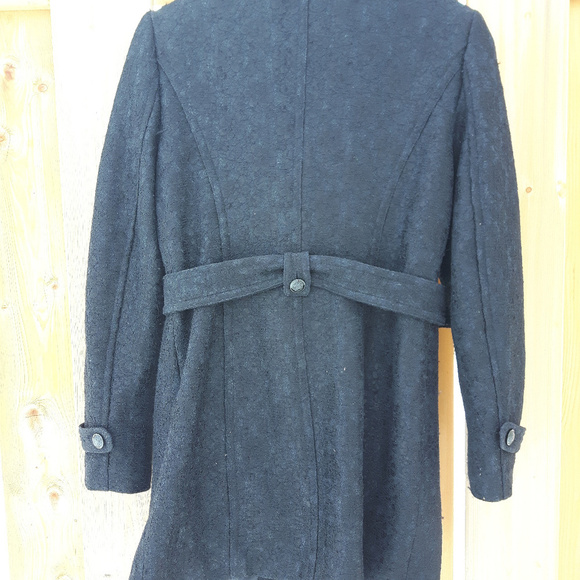 BEAUTIFUL Mario Serrani lace jacket trench coat 8 BLACK LACE - Picture 2 of 8